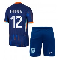 Holandsko Jeremie Frimpong #12 Vonkajší Detský futbalový dres ME 2024 Krátky Rukáv (+ trenírky)